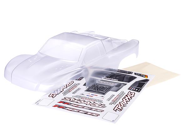 TRX6965 Body, Slash 4X4 (also fits Slash VXL & Slash 2WD) (clear, requires painting)/ window masks/ decal sheet (requires #6967 latches and #6966 latch mounts for clipless mounting)