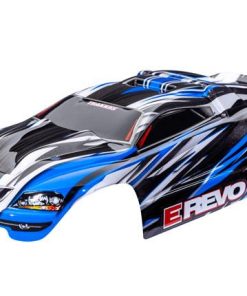 TRX7115-BLUE Body, 1/16 E-Revo, blue (painted, decals applied)