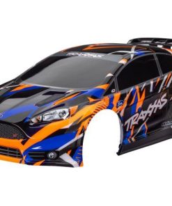 TRX7427-ORNG Body, Ford Fiesta ST Rally VXL, orange (painted, decals applied) (assembled with rear wing, body support, & body mount latches for clipless mounting)
