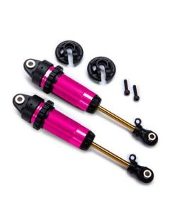 TRX7462-PINK Shocks, GTR xx-long pink-anodized, PTFE-coated bodies with TiN shafts (fully assembled, without springs) (2)