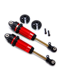 TRX7462-RED Shocks, GTR xx-long red-anodized, PTFE-coated bodies with TiN shafts (fully assembled, without springs) (2)