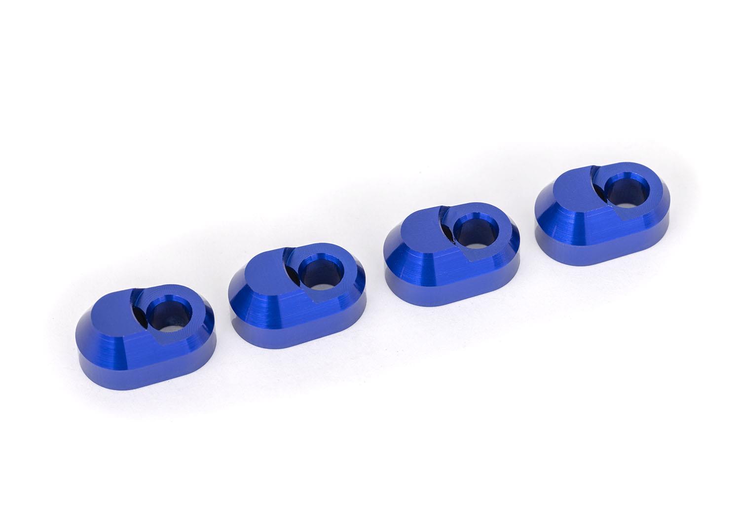 TRX7743-BLUE Suspension pin retainer, 6061-T6 aluminum (blue-anodized) (4)