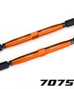 TRX7748-ORNG Toe links, X-Maxx (TUBES orange-anodized, 7075-T6 aluminum, stronger than titanium) (157mm) (2)/ rod ends, assembled with steel hollow balls (4)/ aluminum wrench, 10mm (1)