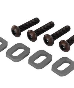 TRX7759-GRAY Washers, motor mount, aluminum (gray-anodized) (4)/ 4x18mm BCS (4)
