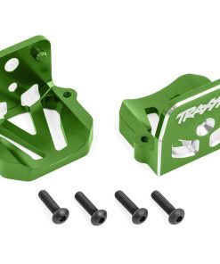 TRX7760-GRN Motor mounts, 6061-T6 aluminum (green-anodized) (front & rear)