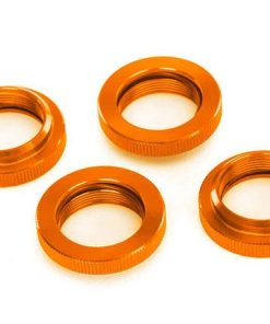 TRX7767-ORNG Spring retainer (adjuster), orange-anodized aluminum, GTX shocks (4) (assembled with o-ring)
