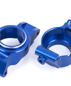 TRX7832-BLUE Caster blocks (c-hubs), 6061-T6 aluminum (blue-anodized), left & right