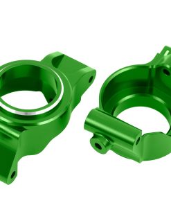 TRX7832-GRN Caster blocks (c-hubs), 6061-T6 aluminum (green-anodized), left & right