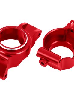 TRX7832-RED Caster blocks (c-hubs), 6061-T6 aluminum (red-anodized), left & right