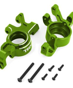 TRX7836-GRN Steering blocks, 6061-T6 aluminum (green-anodized), left & right