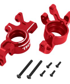 TRX7836-RED Steering blocks, 6061-T6 aluminum (red-anodized), left & right