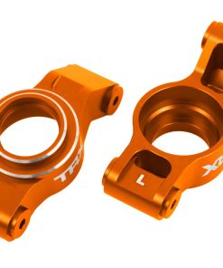 TRX7852-ORNG Carriers, stub axle (orange-anodized 6061-T6 aluminum) (left & right)