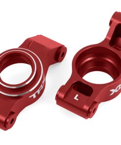 TRX7852-RED Carriers, stub axle (red-anodized 6061-T6 aluminum) (left & right)