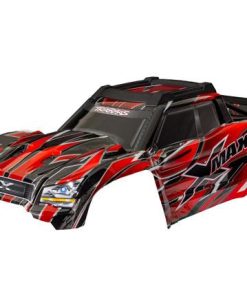 TRX7867-RED Body, X-Maxx, red (painted, decals applied) (assembled with front & rear body mounts, rear body support, and tailgate protector)