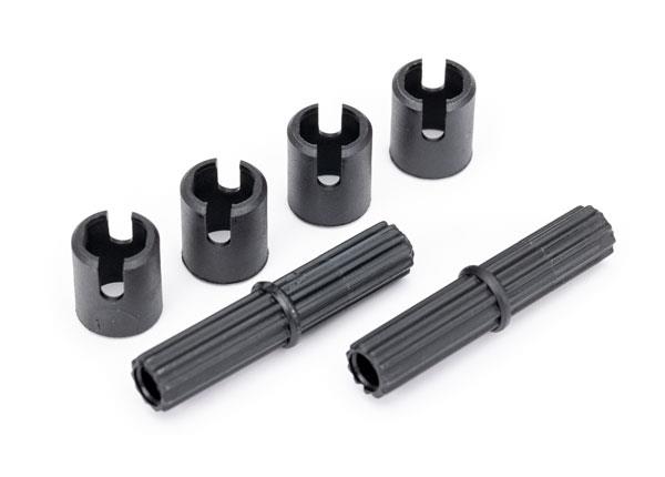 TRX8139 Half shafts, center (external splined) (2)/ pin retainer (4) (plastic parts only)
