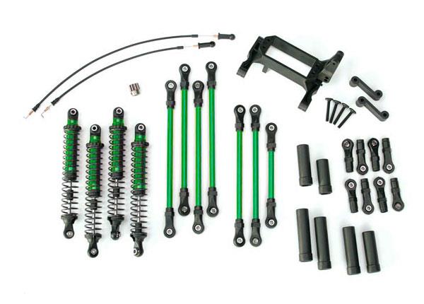 TRX8140-GRN Long arm lift kit, TRX-4, complete (includes green powder coated links, green-anodized shocks)