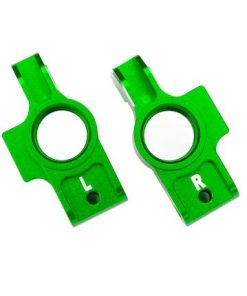 TRX8352X-GRN Carriers, stub axle, 6061-T6 aluminum (green-anodized) (left & right)/ 3x12mm BCS (with threadlock) (2)/ 2.5x6mm BCS (with threadlock) (2)
