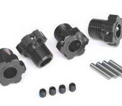 TRX8654-GRAY Wheel hubs, splined, 17mm (gray-anodized) (4)/ 4x5 GS (4), 3x14mm pin (4)