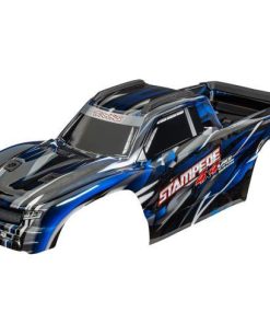 TRX9014-BLUE Body, Stampede 4X4 VXL, blue (painted, decals applied) (assembled with front & rear body mounts and rear body support for clipless mounting)