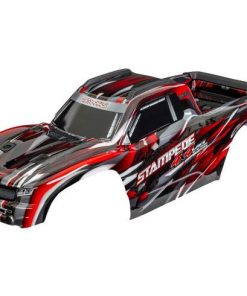 TRX9014-RED Body, Stampede 4X4 VXL, red (painted, decals applied) (assembled with front & rear body mounts and rear body support for clipless mounting)
