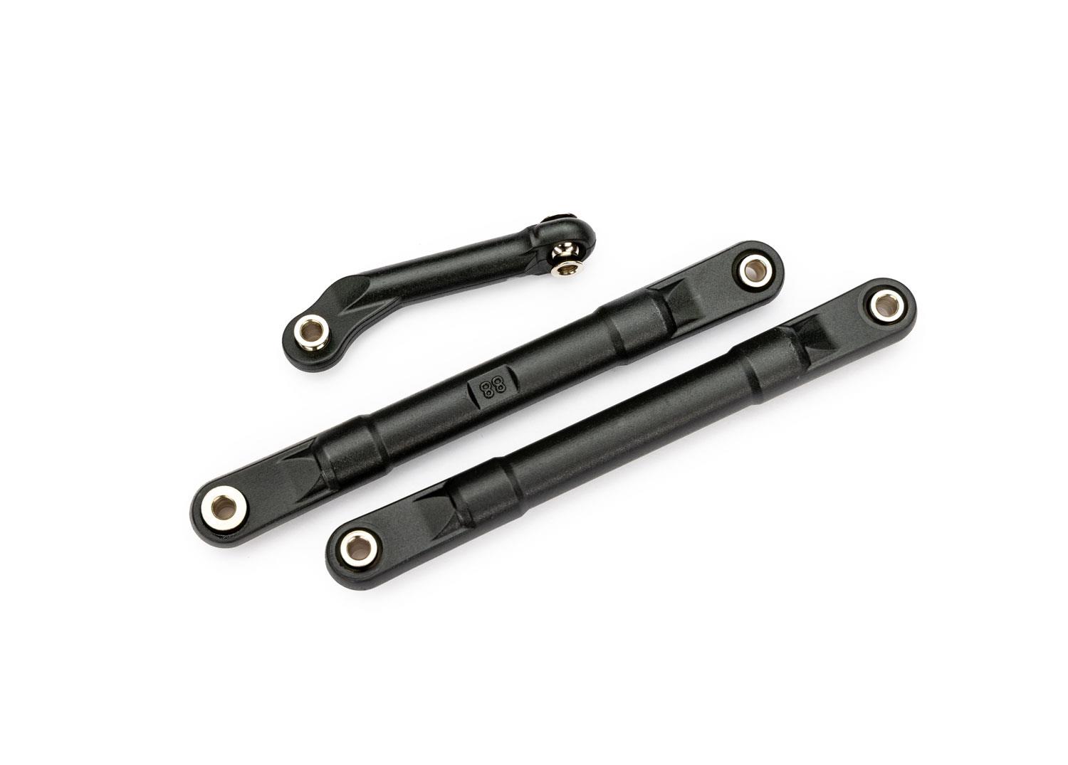 TRX9027 Toe links, molded composite, 98mm (88mm center to center) (black) (2)/ steering link (1)