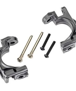 TRX9032-GRAY Caster blocks (c-hubs), extreme heavy duty, gray (left & right)/ 3x32mm hinge pins (2)/ 3x20mm BCS (2) (for use with #9080 upgrade kit)