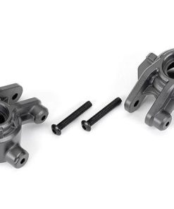 TRX9037-GRAY Steering blocks, extreme heavy duty, gray (left & right)/ 3x20mm BCS (2) (for use with #9080 upgrade kit)