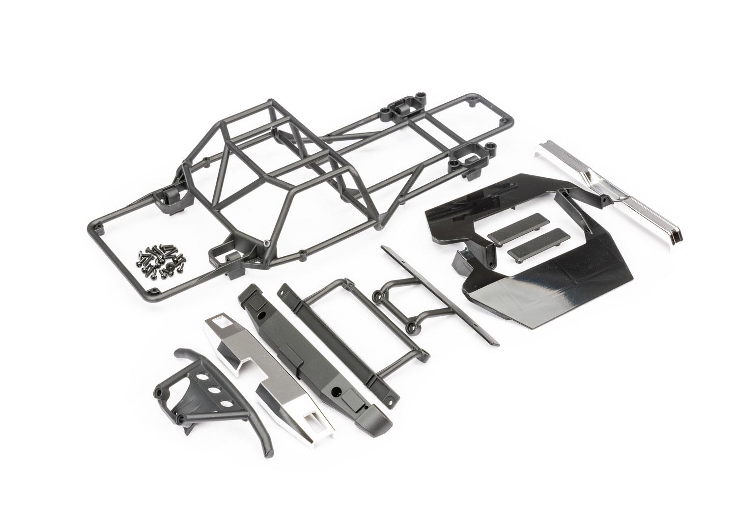 TRX9048 Body accessories kit, Bigfoot No. 8 (includes body support, front and rear bumpers, bumper mounts, side skirts (left & right), & mounting hardware)