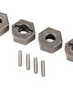 TRX9069 Wheel hubs, 12mm hex (steel), extreme heavy duty (4)/ 2x9.8mm pin (4) (for use with #9080 upgrade kit and 6mm axles)