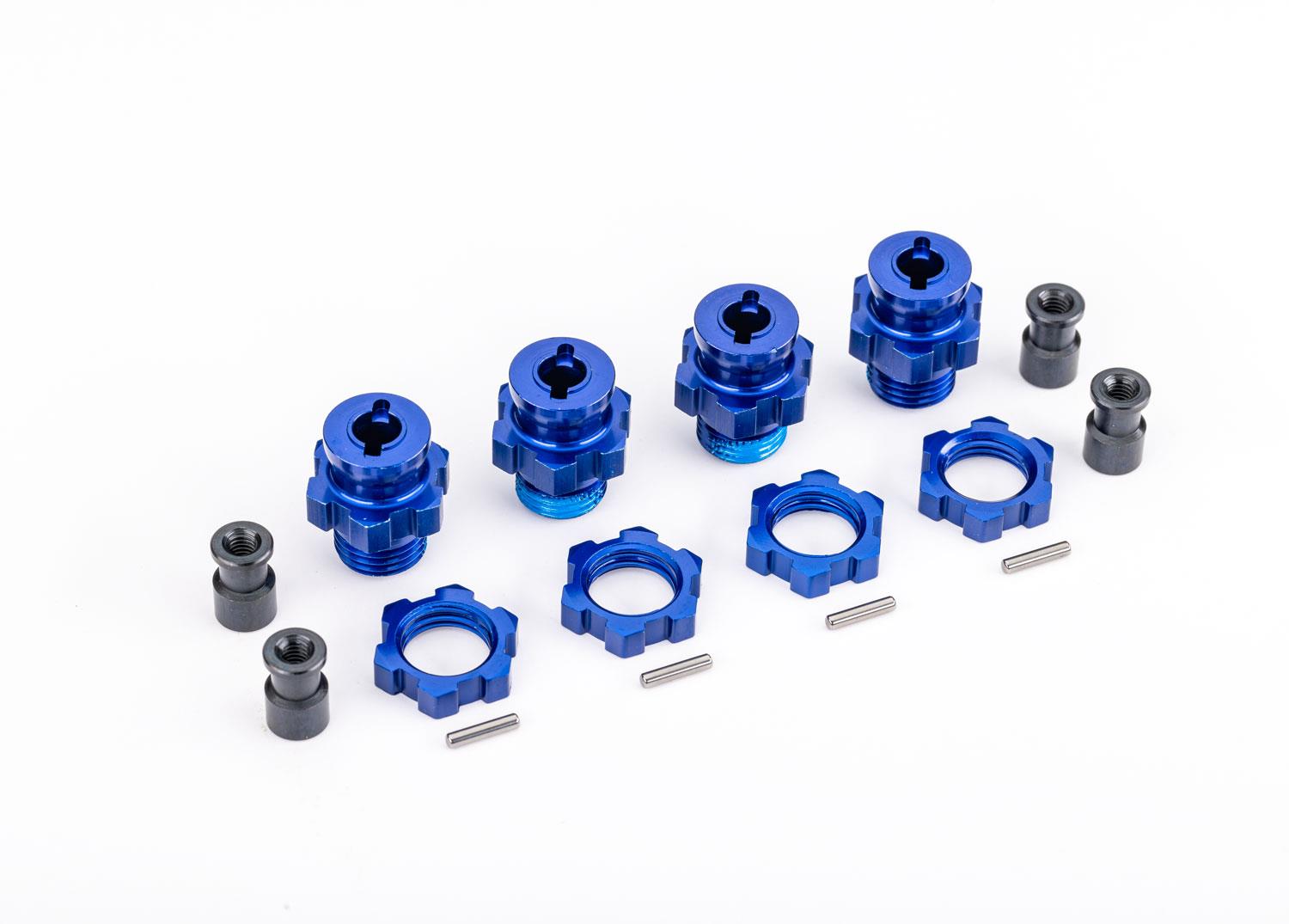TRX9086 17mm Wheel Hubs / Nuts, HD Blue