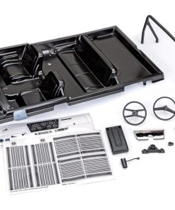 TRX9114-BLK Interior, Chevrolet Blazer (1969 -1972) (black) (includes rollbar, gauge bezel, steering wheel and column, shifter, armrest, decals) (fits #9111 and 9112 bodies) (requires #9128 body cage for installation)