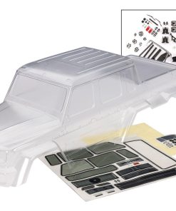 TRX9129 Body, Mercedes-Benz G 63 (clear, requires painting)/ decals/ window masks (includes grille, side mirrors, door handles, windshield wipers, & clipless mounting) (requires #8080X & 8828X inner fenders)