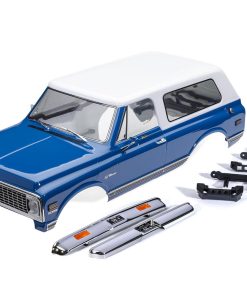 TRX9130-BLWT Body, Chevrolet Blazer (1972), complete, blue & white (painted) (includes grille, side mirrors, door handles, windshield wipers, front & rear bumpers, clipless mounting) (requires #8072X inner fenders)
