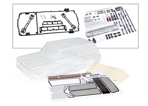 TRX9130 Body, Chevrolet Blazer (1972) (clear, requires painting)/ decals/ window masks (includes grille, side mirrors, door handles, windshield wipers, clipless mounting, hardware) (requires #8072X inner fenders)