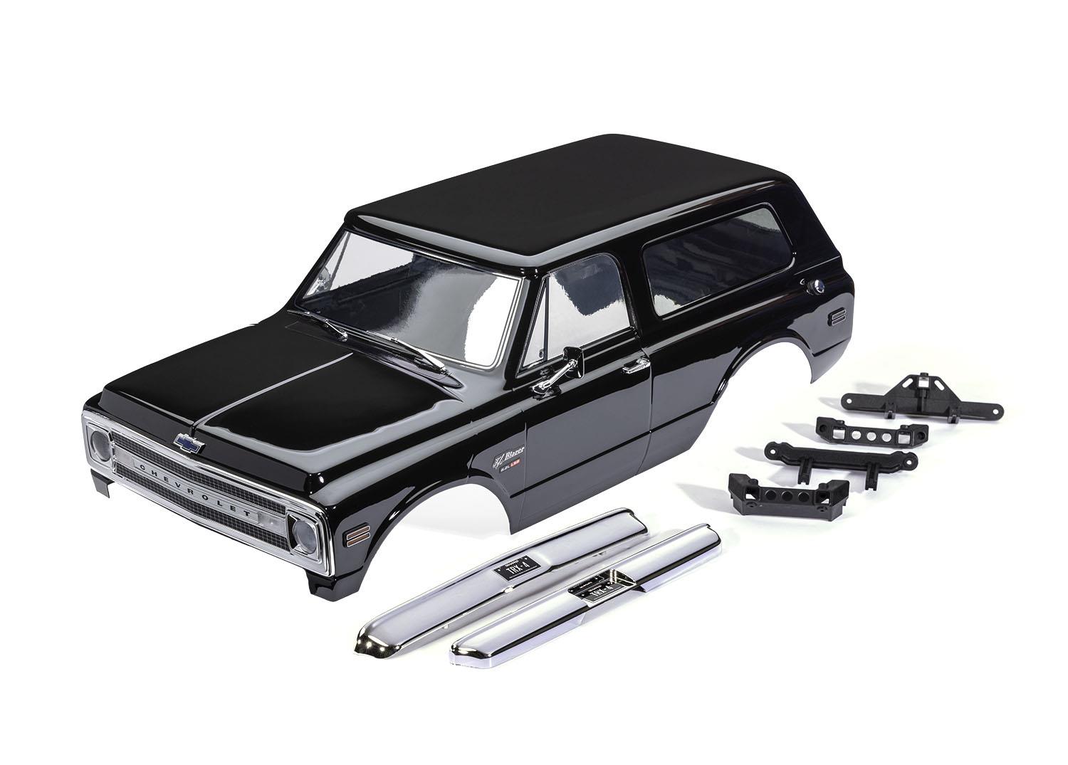 TRX9131-BLK Body, Chevrolet Blazer (1969), complete, black (painted) (includes grille, side mirrors, door handles, windshield wipers, front & rear bumpers, clipless mounting) (requires #8072X inner fenders)