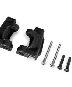TRX9135 Caster blocks (c-hubs), extreme heavy duty, black (left & right)/ 3x26mm hinge pins (2)/ 3x15mm BCS (2) (for use with #9182 upgrade kit)