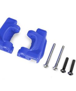 TRX9135-BLUE Caster blocks (c-hubs), extreme heavy duty, blue (left & right)/ 3x26mm hinge pins (2)/ 3x15mm BCS (2) (for use with #9182 upgrade kit)