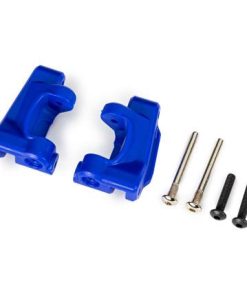 TRX9136-BLUE Caster blocks (c-hubs), extreme heavy duty, blue (left & right)/ 3x26mm hinge pins (2)/ 3x15mm BCS (2) (for use with #9180 and 9181 upgrade kit)