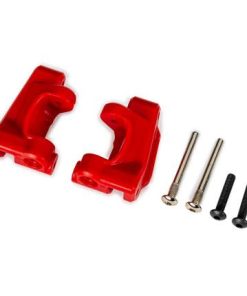 TRX9136-RED Caster blocks (c-hubs), extreme heavy duty, red (left & right)/ 3x26mm hinge pins (2)/ 3x15mm BCS (2) (for use with #9180 and 9181 upgrade kit)