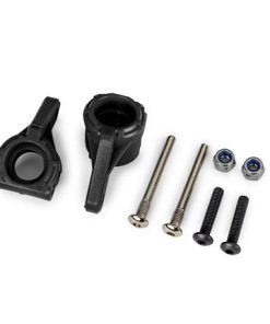 TRX9137 Steering blocks, extreme heavy duty, black (left & right)/ 3x26mm hinge pins (2)/ 3x15mm BCS (2) (for use with #9180, 9181, 9182 upgrade kit)