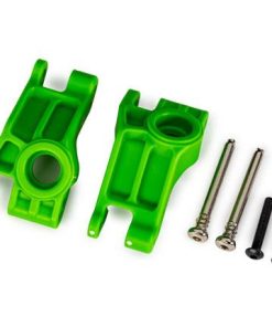 TRX9150-GRN Carriers, stub axle, rear, extreme heavy duty, green (left & right)/ 3x31mm hinge pins (2)/ 3x18mm BCS (2) (for use with #9180, 9181, 9182 upgrade kit)