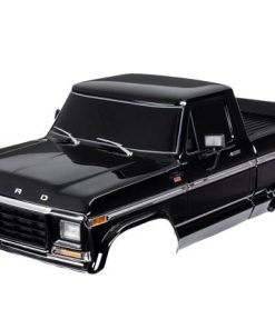 TRX9230-BLK Body, Ford F-150 (1979), complete, black (painted, decals applied) (includes grille, side mirrors, door handles, windshield wipers, front & rear bumpers, clipless mounting) (requires #9288 inner fenders) (roll bar sold separately choose #9262 chrome, 926