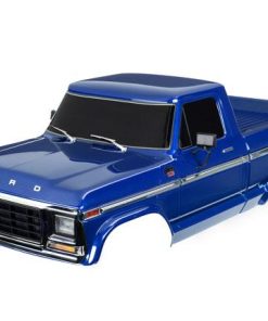 TRX9230-BLUE Body, Ford F-150 (1979), complete, blue (painted, decals applied) (includes grille, side mirrors, door handles, windshield wipers, front & rear bumpers, clipless mounting) (requires #9288 inner fenders) (roll bar sold separately choose #9262 chrome, 9262