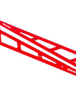 TRX9462R Side plates, wheelie bar, red (aluminum) (2)