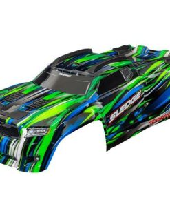TRX9511-GRN Body, Sledge, green (painted, decals applied) (assembled with front & rear body mounts and rear body support for clipless mounting)