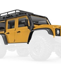 TRX9712-TAN Body, Land Rover Defender, complete, tan (includes grille, side mirrors, door handles, fender flares, fuel canisters, jack, spare tire mount, & clipless mounting) (requires #9734 front & rear bumpers)