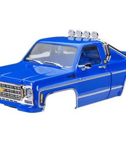 TRX9811-BLUE Body, Chevrolet K10 Truck (1979), complete, blue (includes grille, side mirrors, door handles, roll bar, windshield wipers, & clipless mounting) (requires #9835 front & rear bumpers)