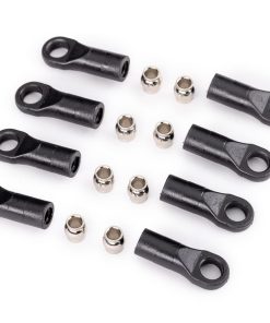 TRX9859 Rod ends, long (8)/ hollow balls, steel (8) (for 1/18 scale TRX-4Mâ„¢ vehicle accessory suspension links)