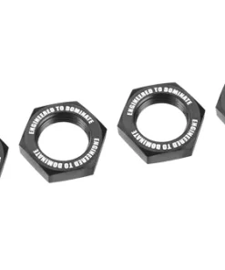 Team Corally - Wheel Nut - Serrated - Aluminum - Black 4st