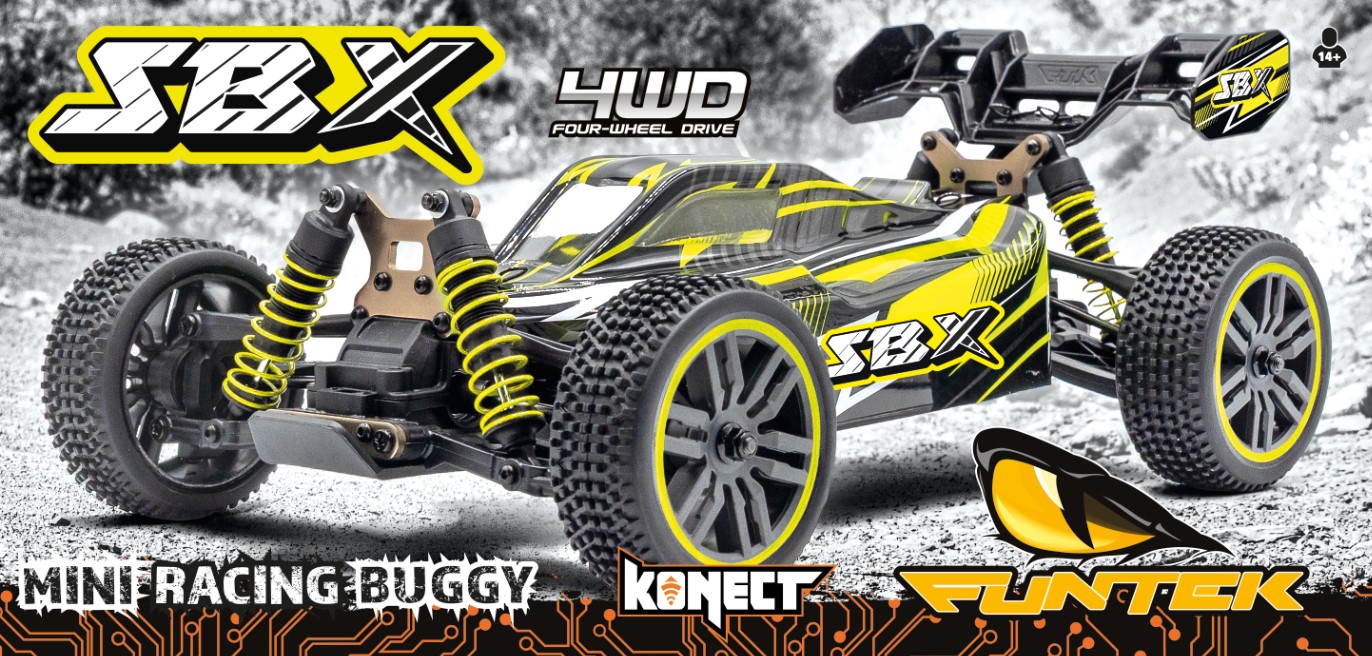 Funtek SBX 4wd Buggy 1:12XL Geel